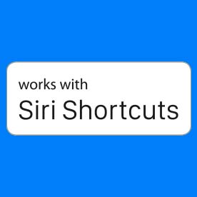 Logo: works with Siri Shortcuts